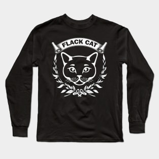 Flack cat tee design birthday gift graphic Long Sleeve T-Shirt